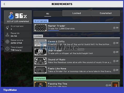 Summary Of All Achievements In Minecraft And How To Unlock Tipsmake