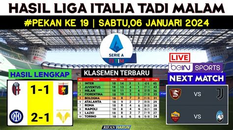 Hasil Liga Italia Tadi Malam Inter Milan Vs Verona Klasemen