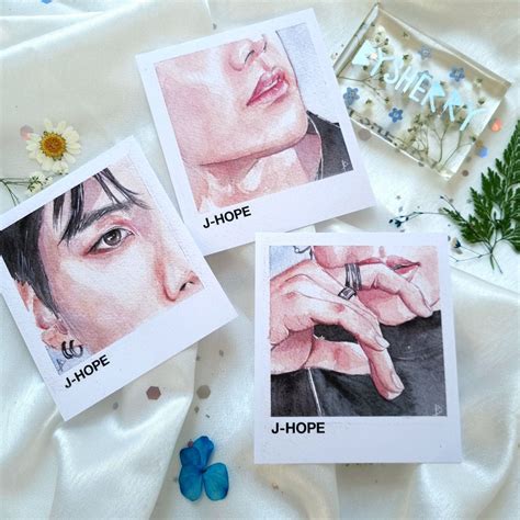 Set Of 3 BTS J Hope Watercolour Photocard Fanart Prints Etsy UK Fan