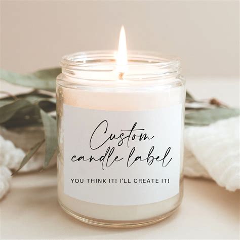 Custom Candle Labels Personalized Candle Label Create Your Own Label Custom Label