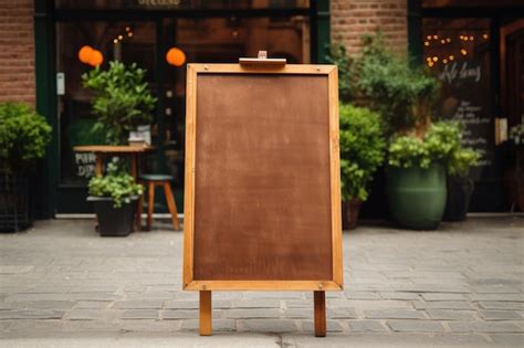 premium photo blank menu board   cafe