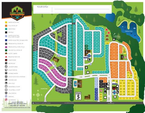 Campsite Map - Kibby Creek Campground