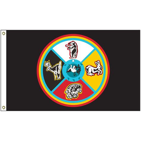 5 X 8 Sault Ste Marie Of Chippewa Indians Tribe Flag