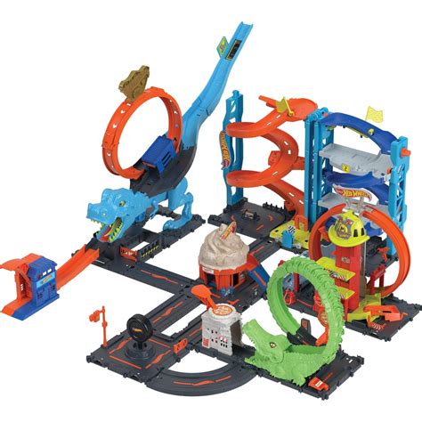 Mattel Λαμπάδα Hot Wheels Hw City T Rex Chomp Down Tvd Πίστα HKX42 Toys shop gr