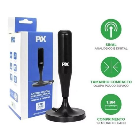 Antena Digital Interna E Externa - Antena Digital Interna / Externa 1,8m de Cabo Multifuncional HD 4k ...