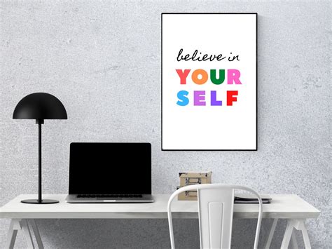 Motivational Wall Decor Inspirational Wall Art Believe In Etsy