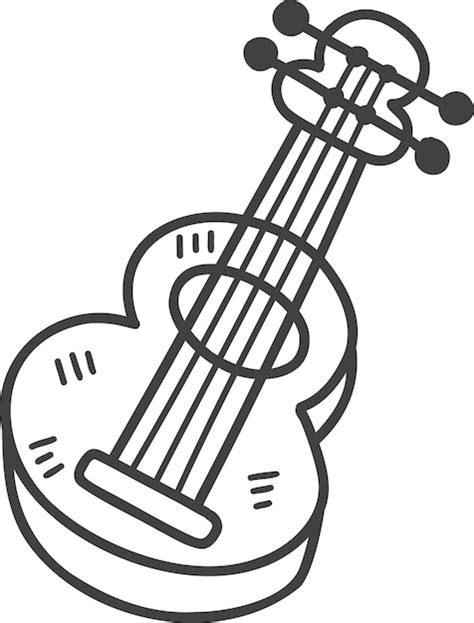 Premium Vector Hand Drawn Cute Guitar Illustration