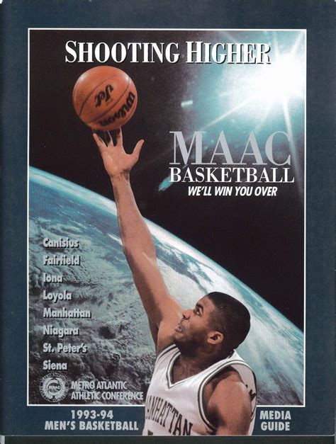 MAAC Mens Basketball 1993 1994 Media Guide Metro Atlantic Athletic