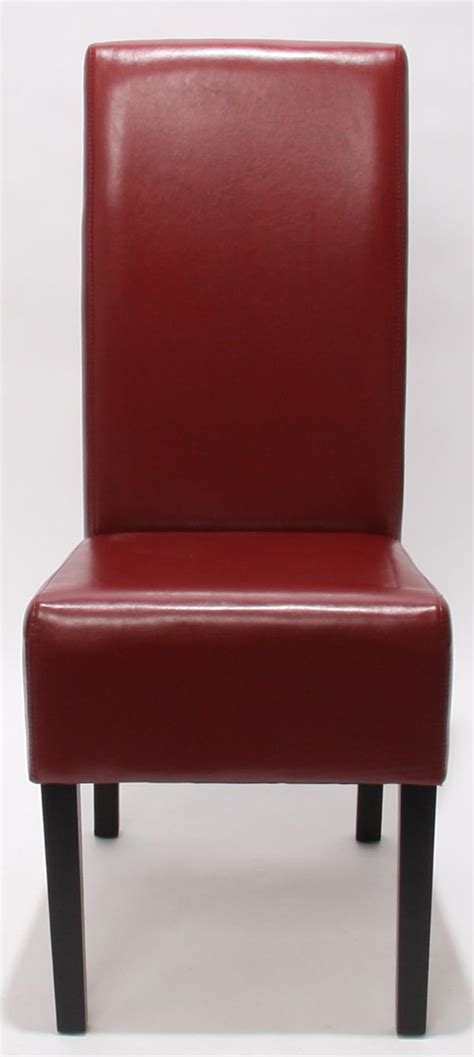 X Esszimmerstuhl K Chenstuhl Stuhl Latina Leder Rot Dunkle Beine Swisshandel