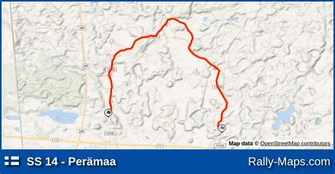 SS 14 Perämaa stage map 1000 Lakes Rally 1968 ERC Rally Maps