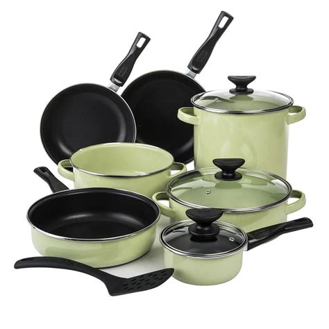 Batería De Cocina Cinsa Color Verde Antiadherente 11 Piezas Coppel