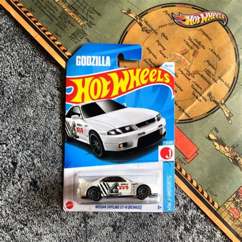 Jual HTC44 Hot Wheels Regular Nissan Skyline GT R BCNR33 Godzilla Red Text Mainan Mobil