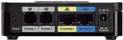 CISCO SPA122: VoIP Telefonadapter, schnurgebunden, 2 Ports mit Router ...