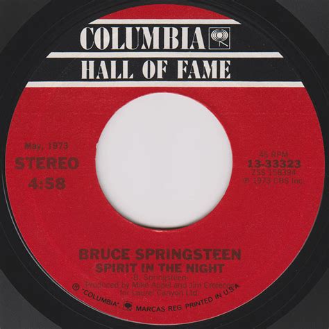 Bruce Springsteen Lyrics Spirit In The Night Album Version