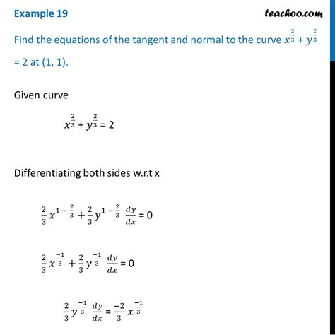 Question Find Equations Of Tangent Normal To X Y