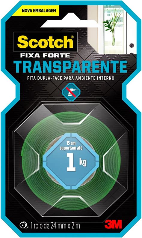 Qual Fita Dupla Face Mais Forte - Fita Dupla Face 3M EXTRA Forte 5KG Fixa Forte Extrema 24MM X 2M ...