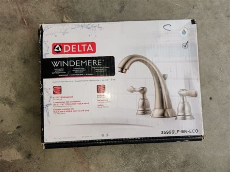 Delta Windemere Nickel Widespread 2 Handle Bathroom Sink Faucet 35996lf Bn Eco Ebay