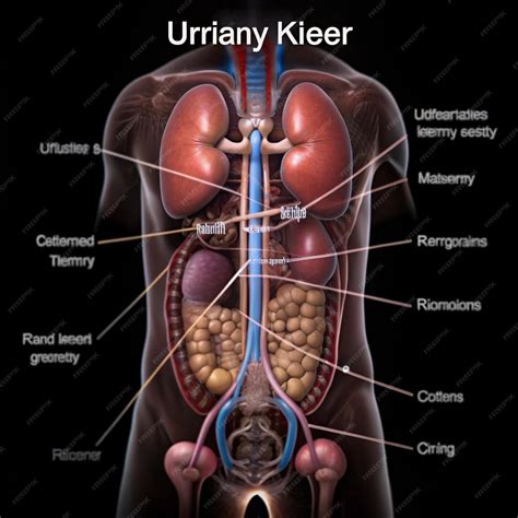 Premium Photo | Detailed Anatomy of the Human Urinary System Kidneys