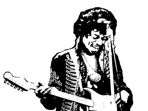 Jimi Hendrix Guitar Stencil by Klaus0000 on DeviantArt