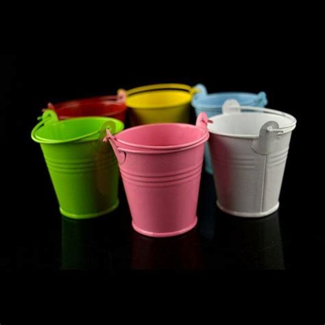 Metal Tin Bucket Pail With Handle Sg
