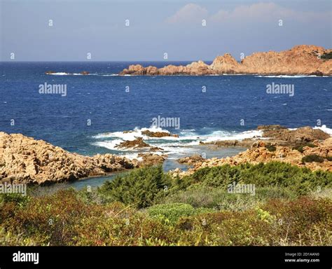 Mediterranean Sea In Isola Rossa Village Sardinia Italy Stock Photo