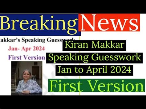 Makkar Speaking January To April 2024 PDF Available Makkarspeaking