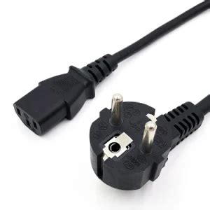 VDE Approval Euro 3pin Schuko Plug With IEC C13 Power Connector 3pin