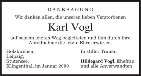 Traueranzeigen Von Karl Vogl Trauer Merkur De