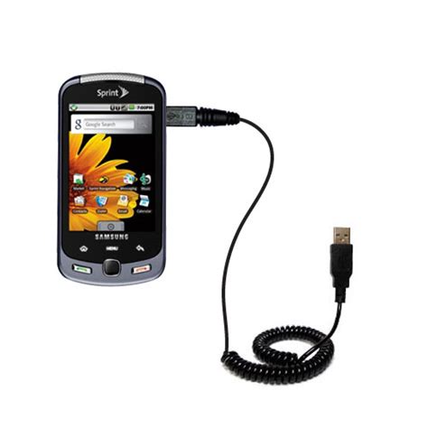 Coiled Power Hot Sync USB Cable Suitable For The Samsung SPH M900 With Both Data And Charge