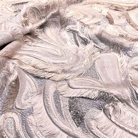 Lotex Tecidos Jacquard Decoupe Lurex Nude Prata