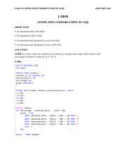 Loops And Cursors In PL SQL Understanding And Implementation Course Hero