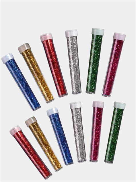 Набор глиттер разных цветов для рукоделия и маникюра "Пудра яркая", в ...