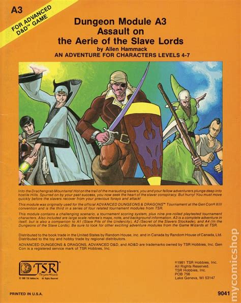 Dungeons And Dragons Assault On The Aerie Of The Slave Lords SC 1981