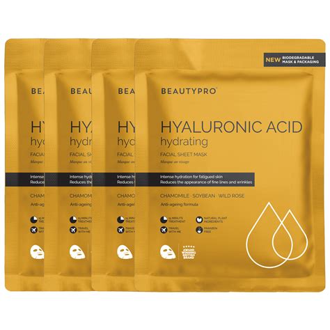 Beautypro Hyaluronic Acid Hydrating Facial Sheet Mask