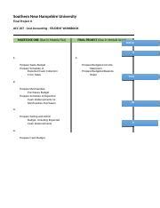 Acc Final Project Ii Student Workbook Xlsx Southern New