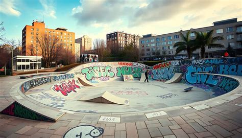 urban skate park  graffiti street art youth culture recreation