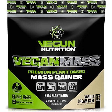 Amazon Naked Vegan Mass Natural Vegan Weight Gainer Protein Powder Lb Bulk GMO Free