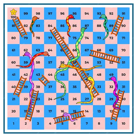 Cobras E Escadas - Jogo de tabuleiro de cobras e escadas para crianças com animais bonitos ...