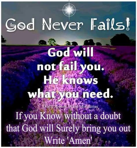 God Never Fails Scripture Quotes Bible Inspirational Uplifting Quotes Knowing God