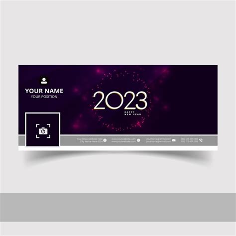 Premium Vector | Nice 2023 new year wishes facebook cover mockup