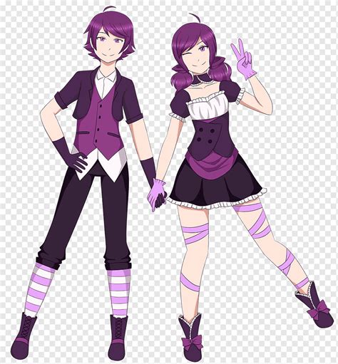 Costume Mangaka Uniform Anime Shoe Anime Purple Black Hair Violet