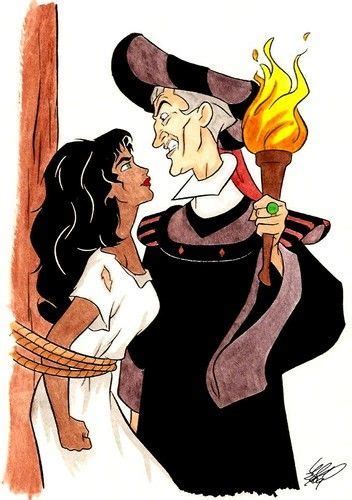 Esmeralda And Judge Claude Frollo The Hunchback Of Notre Dame 1996