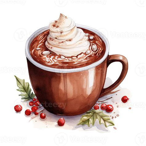Ai Generated Cup Of Hot Chocolate With Whipped Cream Ai Generated Image Png