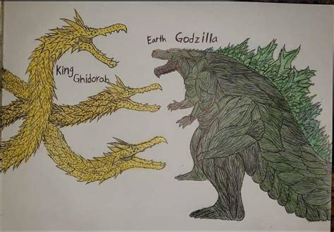 King Ghidorah Vs Godzilla Earth By Joseartss On Deviantart