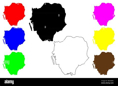 udupi city republic  india state  karnataka map vector
