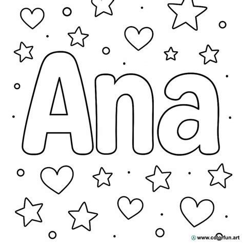 Nome Ana Julia Para Imprimir - Dibujo para colorear del nombre Ana Descargar o Imprimir de forma gratuita