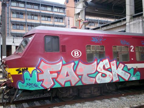 FAT SK Graffiti on trains