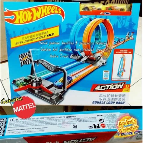 Jual Hotwheels Track Double Loop Dash Ori Mattel Hot Wheels Shopee Indonesia