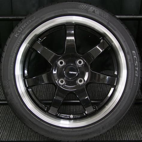 HOT STUFF ホットスタッフ G speed ジースピード P 03 154 5J 45 PCD100 4H ブラックメタリック KUMHO クムホ ECSTA エクス