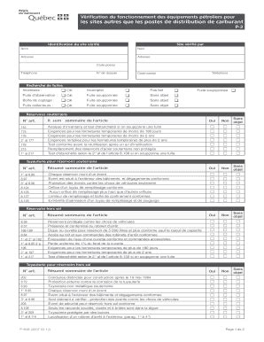 Fillable Online Vrification Du Fonctionnement Des Quipements Ptroliers